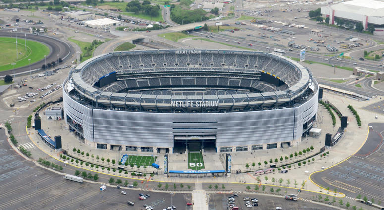 EXCLUSIVE first look at the WrestleMania set inside MetLife Stadium!