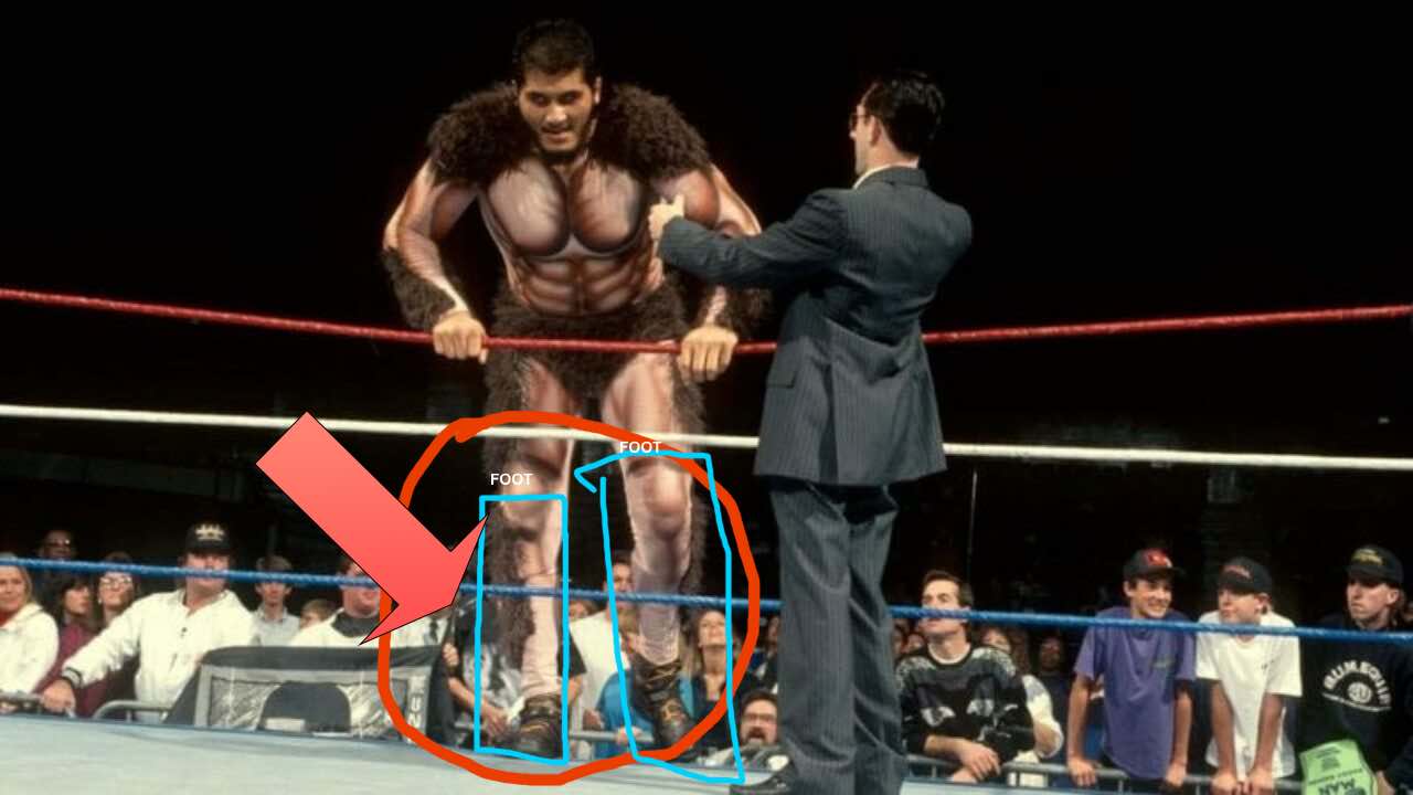 WWE Admits Giant Gonzalez Was normal sized Man Wearing hidden Stilts 